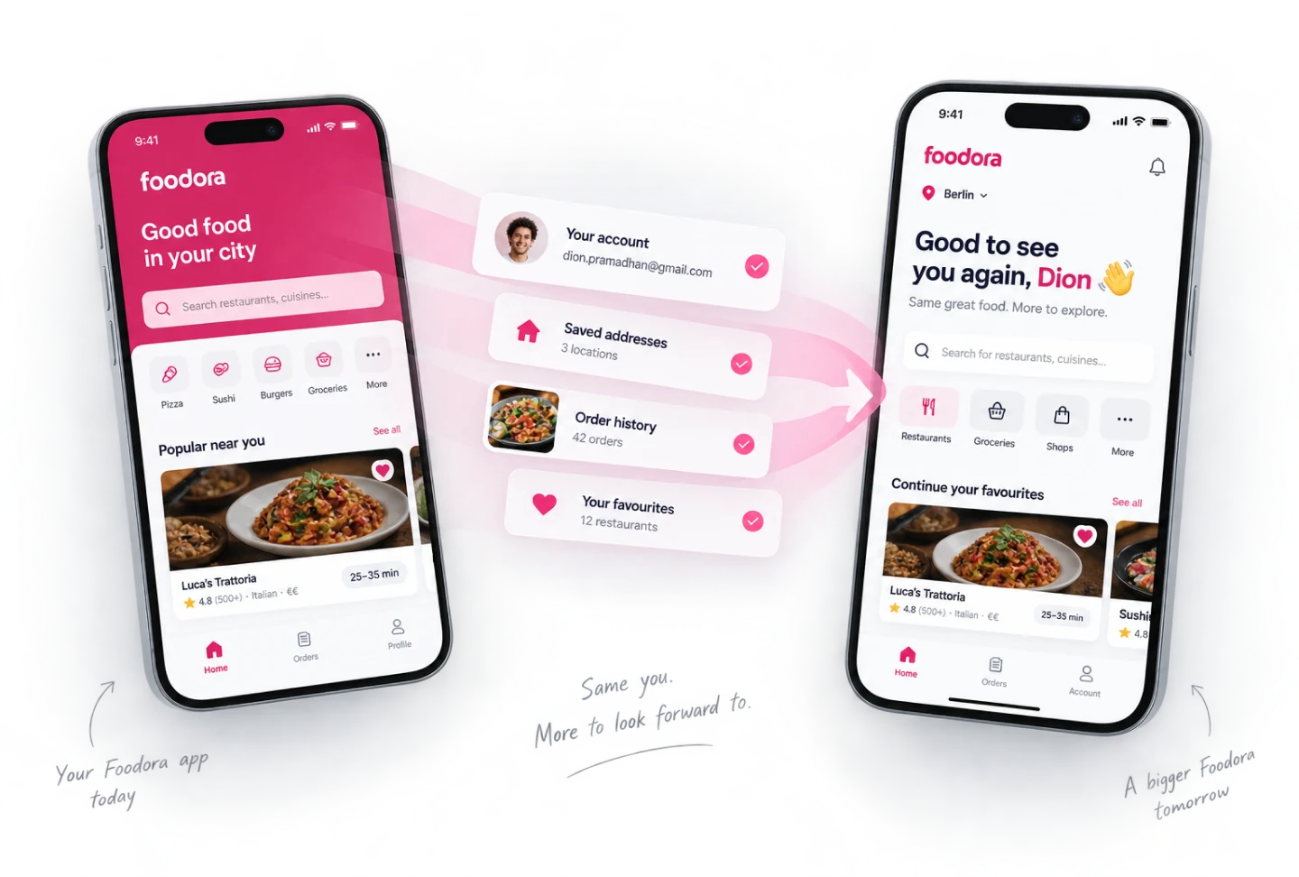 Foodora app consolidation