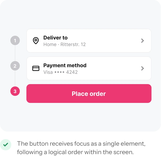 Focus order example