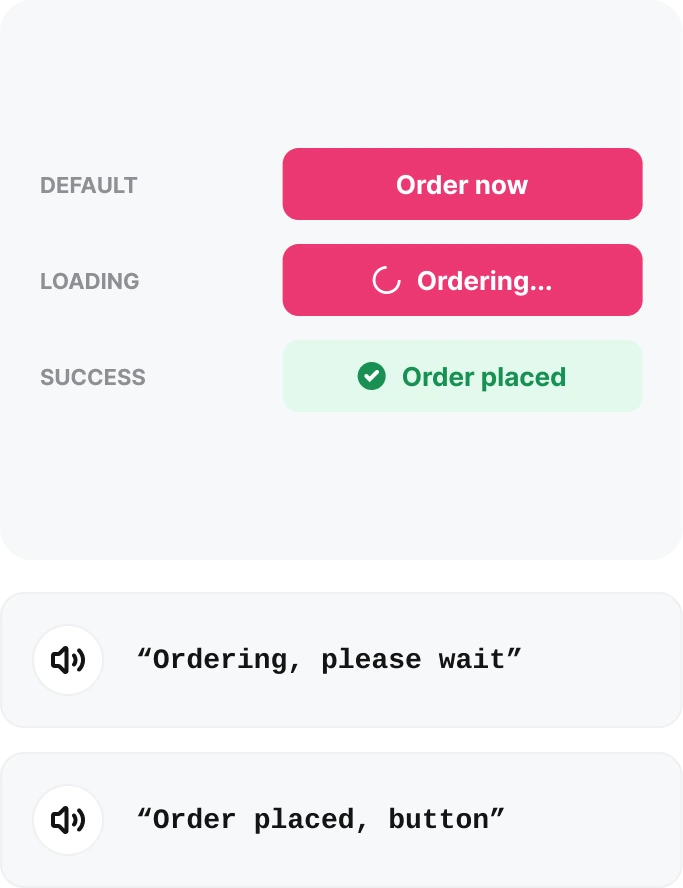State change announcements example