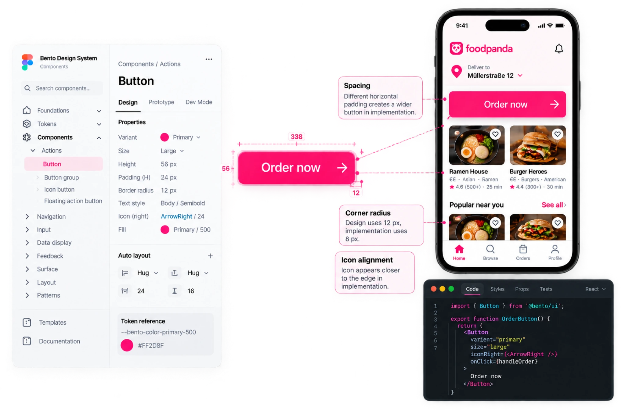 Bento component evolution and implementation